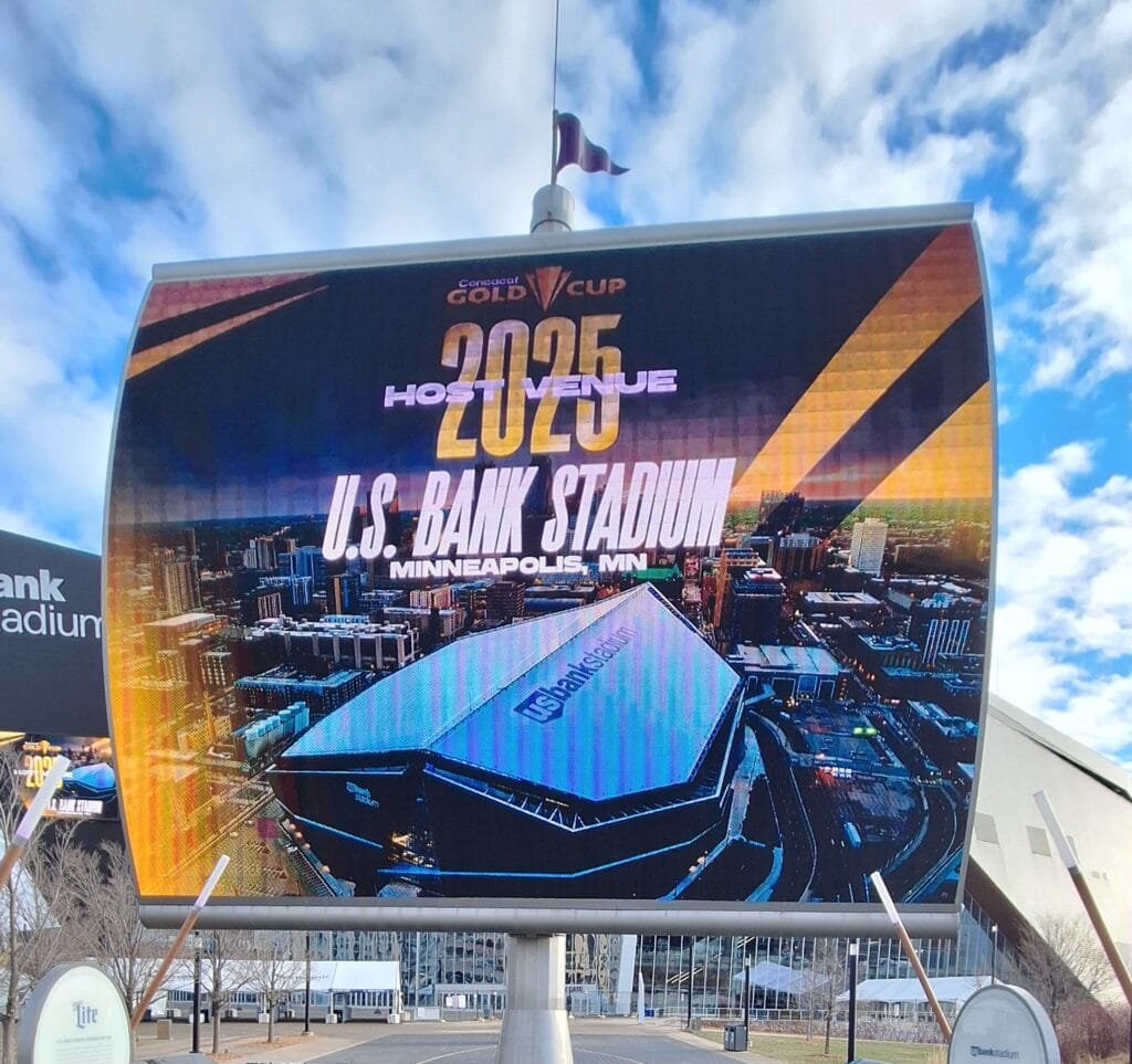 Picture of billboard outside US Bank Stadium in Minneapolis